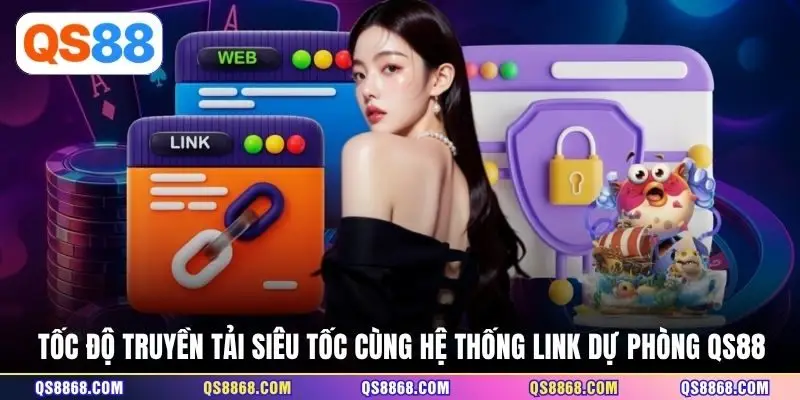 Tốc độ truyền tải siêu tốc cùng hệ thống link dự phòng QS88